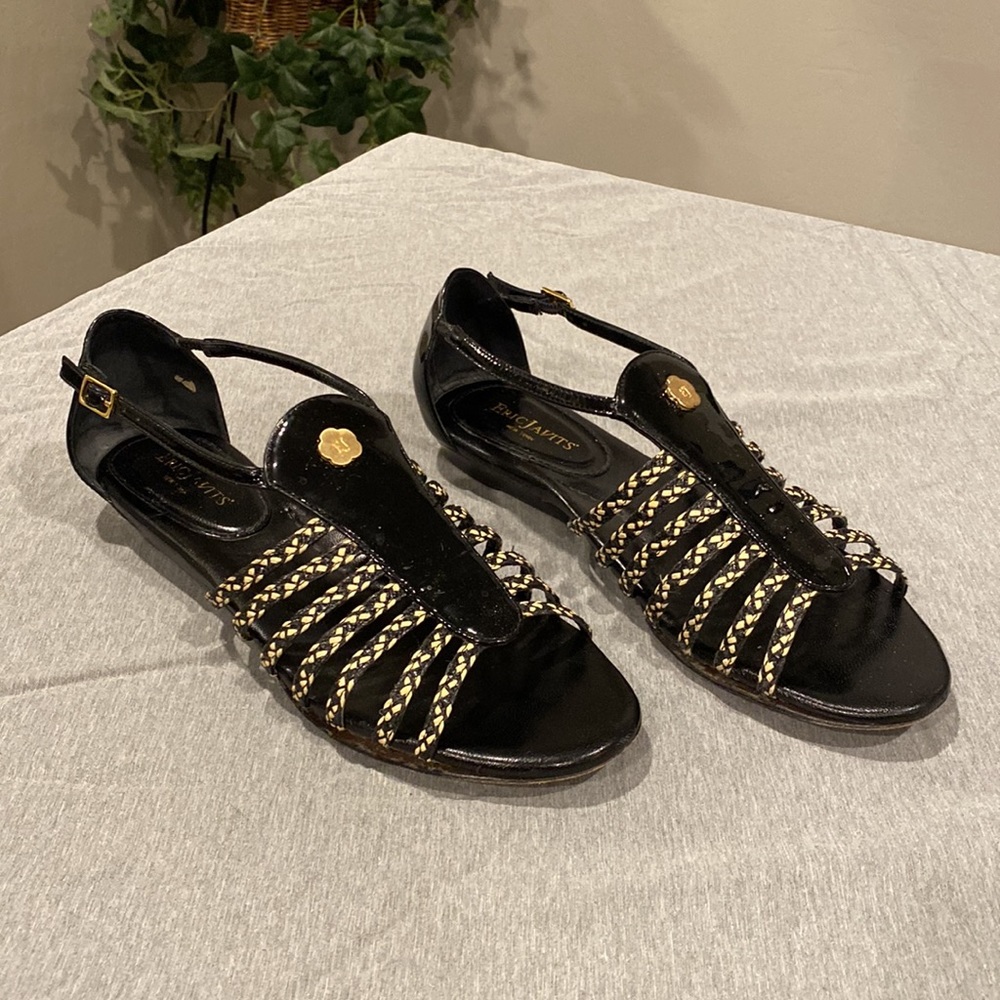 Eric Javits Black Sandals
